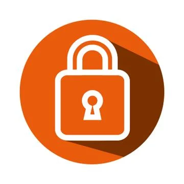 Safe secure padlock icon Illustrazione stock