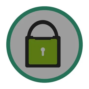 Safe secure padlock icon Stock Illustration