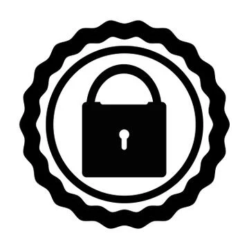Safe secure padlock icon 스톡 일러스트