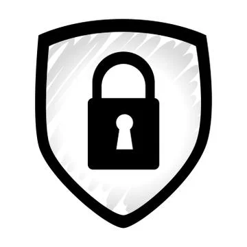 Safe secure padlock icon Illustrazione stock