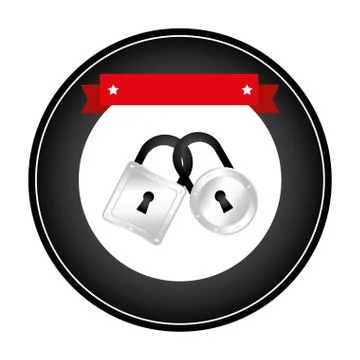 Safe secure padlock icon Stock Illustration