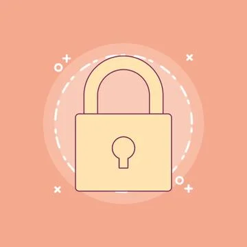 Safe secure padlock icon 스톡 일러스트