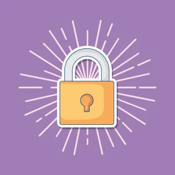 Safe secure padlock icon Stock-Illustration