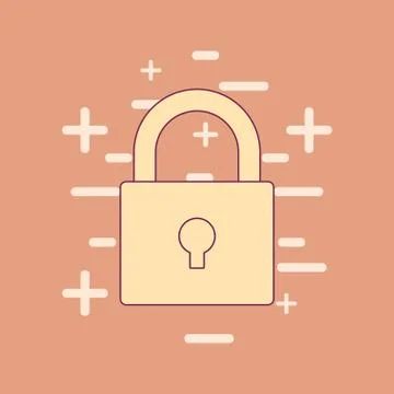 Safe secure padlock icon Stock-Illustration