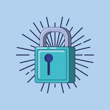 Safe secure padlock icon Stock Illustration