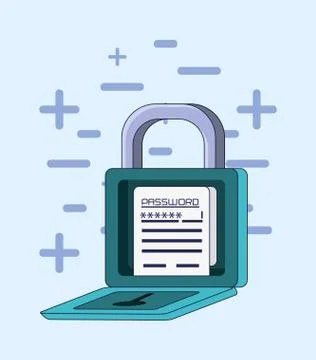Safe secure padlock icon Stock Illustration
