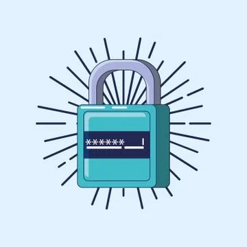 Safe secure padlock icon Stock Illustration