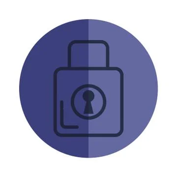 Safe secure padlock icon Illustrazione stock