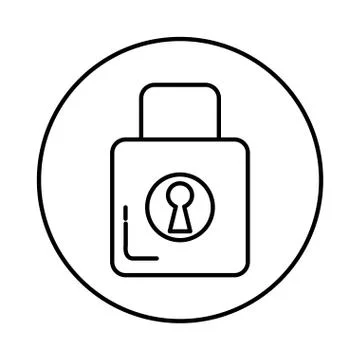 Safe secure padlock icon Stock Illustration