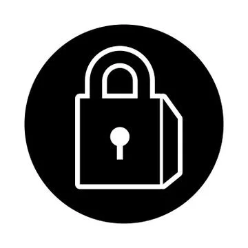 Safe secure padlock icon Illustrazione stock
