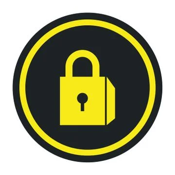 Safe secure padlock icon 스톡 일러스트
