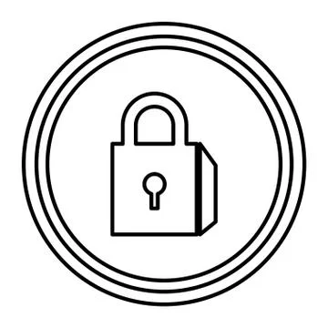 Safe secure padlock icon Illustrazione stock