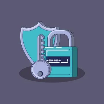 Safe secure padlock icon vector ilustration Stock Illustration