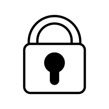 Safe secure padlock isolated icon Stock-Illustration