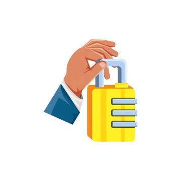 Safe secure padlock isolated icon Stock-Illustration