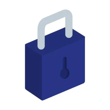 Safe secure padlock isolated icon Illustrazione stock