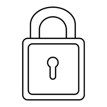 Safe secure padlock isolated icon 스톡 일러스트