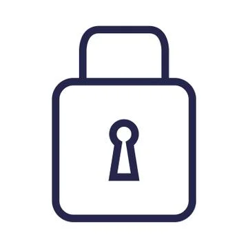 Safe secure padlock isolated icon Illustrazione stock