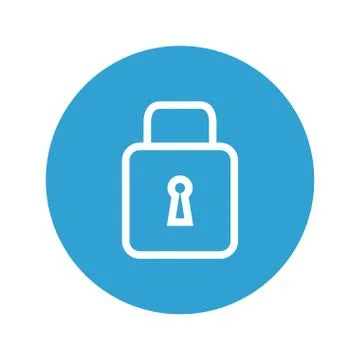 Safe secure padlock isolated icon Stock-Illustration