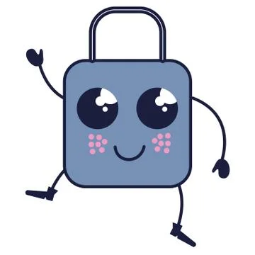 Safe secure padlock kawaii character 库存插图