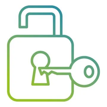 Safe secure padlock with key Stock-Illustration