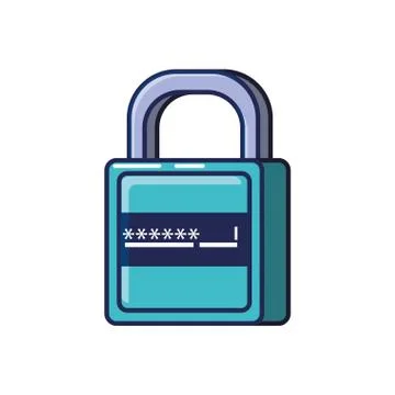 Safe secure padlock with password Stock-Illustration