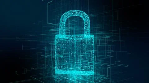 Safe secure password protected encrypted data for identity protection  Stock Illustration