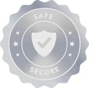 Safe Secure sign, safe symbol in Silver seal, Safe Secure seal, protect tec.. Stock Illustration