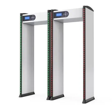 Safe Security Walkthrough Gates With Metal Detectors. 3d Rendering Illustrazione stock
