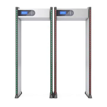 Safe Security Walkthrough Gates With Metal Detectors. 3d Rendering Illustrazione stock