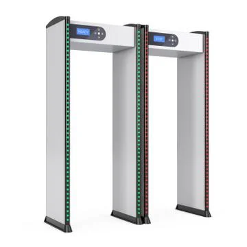 Safe Security Walkthrough Gates With Metal Detectors. 3d Rendering Illustrazione stock