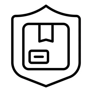 Safe shipping icon outline vector. Delivery service Ilustración de archivo