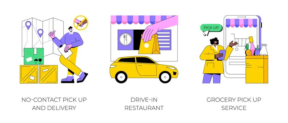 Safe shopping abstract concept vector illustrations. Stock Illustration