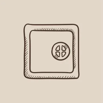 Safe sketch icon Illustrazione stock