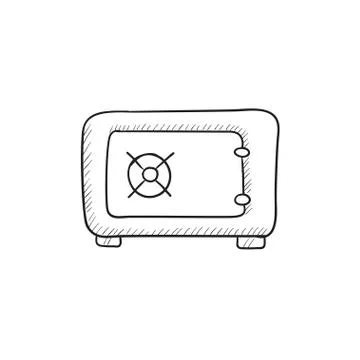 Safe sketch icon Stock Illustration