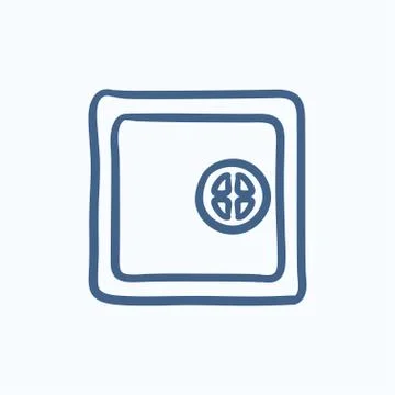 Safe sketch icon Illustrazione stock