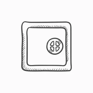 Safe sketch icon 스톡 일러스트