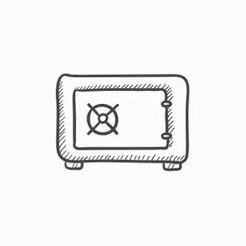 Safe sketch icon 스톡 일러스트