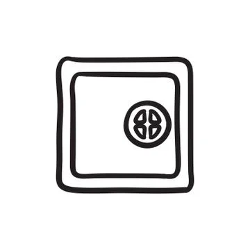 Safe sketch icon 스톡 일러스트