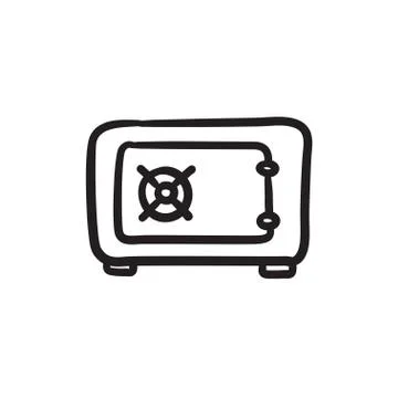 Safe sketch icon Stock Illustration