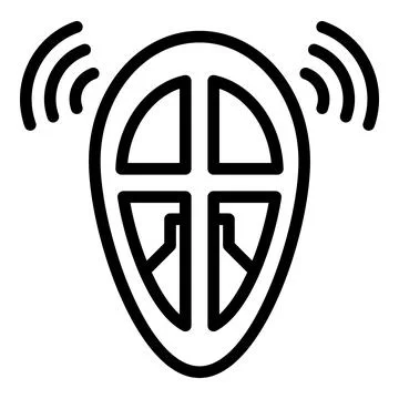 Safe smart car key icon, outline style Stock Illustration