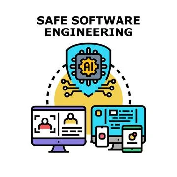 Safe software engineering for data and user security Stockillustratie