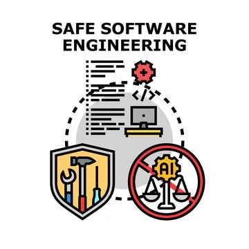 Safe software engineering for secure development process Stock Illustration