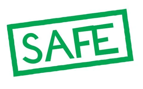 Safe stamp on white Stock Illustration