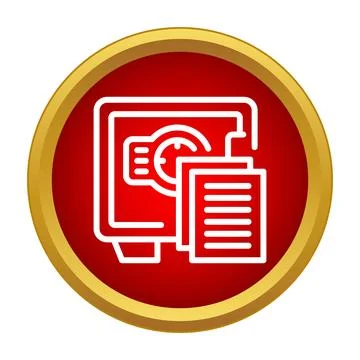 Safe storage of confidential documents icon 스톡 일러스트