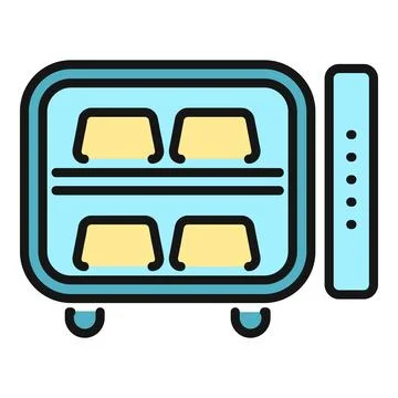 Safe storage of gold bars in a secure vault icon Stock Illustration
