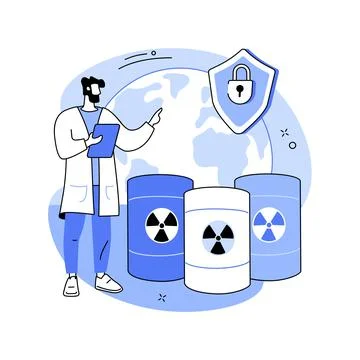 Safe storage of waste abstract concept vector illustration. イラスト素材