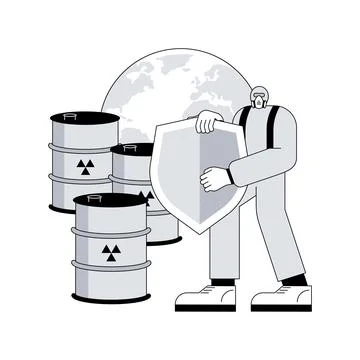 Safe storage of waste abstract concept vector illustration. Stock Illustration