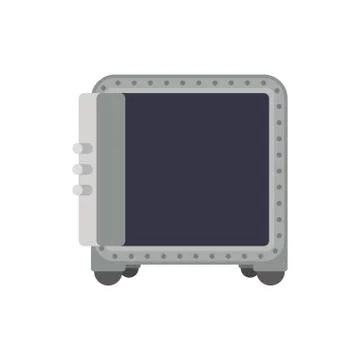 Safe strongbox opened Stock Illustration