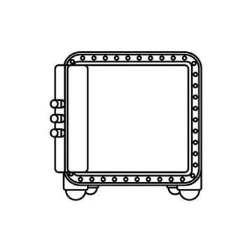 Safe strongbox opened Stock Illustration